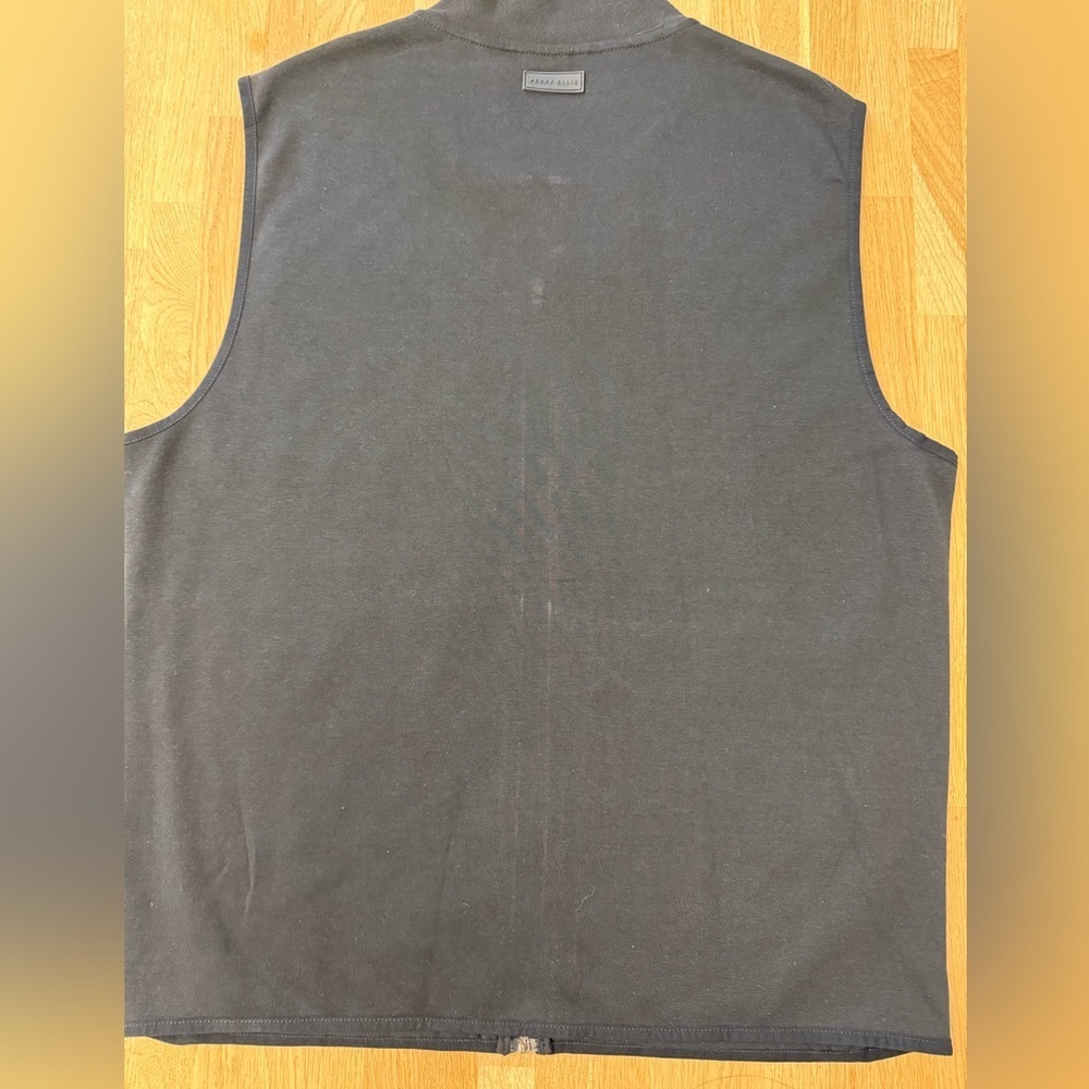 PERRY ELLIS PONTE KNIT PLAID QUILTED VEST - Picture 3 of 6